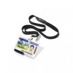 Durable Pushbox Mono Card Holder with Lanyard - Pack of 10 892701