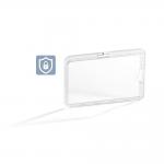 Durable Permanent High Security ID Card Holders for Lanyards - 10 Pack - Clear 892819