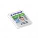 Durable Permanent High Security ID Card Holders for Lanyards - 10 Pack - Clear 