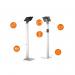 Durable Aluminium Tablet Holder iPad Floor Exhibition Stand - Rotates & Locks 