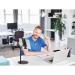 Durable TWIST Desk and Floor Gooseneck Tablet Phone Holder iPad Stands - Black 