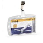 Durable ID Card Holder Enclosed with Clip 54 x 87mm Transparent - Pack of 1 895619