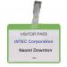 Durable Value Visitors Name Badge 60x90mm Green Pack of 50