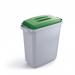 Durable DURABIN Grey Rectangular Recycling Bin + Green Lid - Food Safe - 60L VEH2012028