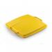 Durable DURABIN Grey Square Recycling Bin + Yellow Lid - Food Safe - 90L VEH2012030