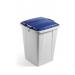Durable DURABIN Grey Square Recycling Bin + Blue Lid - Food Safe - 90L VEH2012031