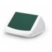 Durable DURABIN Contemporary White Square Recycling Bin + Green Swing Lid - 40L VEH2012034