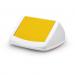 Durable DURABIN Contemporary White Square Recycling Bin + Yellow Swing Lid - 40L VEH2012035