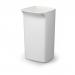 Durable DURABIN Contemporary White Square Recycling Bin + Red Swing Lid - 40L VEH2012037