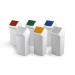 Durable DURABIN Contemporary White Square Recycling Bin + Red Swing Lid - 40L VEH2012037