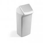 Durable DURABIN Contemporary White Square Recycling Bin + Grey Swing Lid - 40L VEH2013002