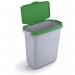 Durable DURABIN Grey Rectangular Recycling Bin + Green Hinged Lid - 60L VEH2022010