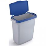 Durable DURABIN Grey Rectangular Recycling Bin + Blue Hinged Lid - 60L VEH2022011