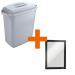 Durable DURABIN Grey Recycling Bin with Grey Lid + Black Duraframe - 60L VEH2023003