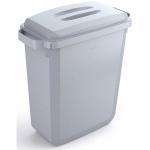 Durable DURABIN Grey Rectangular Recycling Bin + Lid - Food Safe - 60L VEH2023019