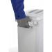 Durable DURABIN Grey Rectangular Recycling Bin + Blue Hinged Slot Lid - 60L 