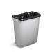 Durable DURABIN Grey Rectangular Recycling Bin + Green Hinged Bottle Lid - 60L 