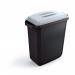 Durable DURABIN ECO Recycled Black Rectangular Recycling Bin + Grey Lid - 60L VEH2023022