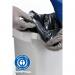 Durable DURABIN ECO Recycled Black Recycling Bin + Blue Hinged Slot Lid - 60L VEH2023027