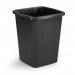 Durable DURABIN ECO Strong Square Black Recycling Bin + Lid - 90L 