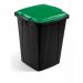 Durable DURABIN ECO Strong Square Black Recycling Bin + Green Lid - 90L VEH2023030