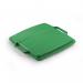 Durable DURABIN ECO Strong Square Black Recycling Bin + Green Lid - 90L VEH2023030