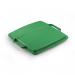 Durable DURABIN Strong Square Black Recycling Bin + Green Lid - 90L VEH2023030