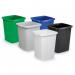 Durable DURABIN ECO Strong Square Black Recycling Bin + Grey Lid - 90L VEH2023031