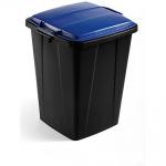 Durable DURABIN Strong Square Black Recycling Bin + Blue Lid - 90L VEH2023032