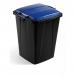 Durable DURABIN ECO Strong Square Black Recycling Bin + Blue Lid - 90L VEH2023032