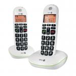 Doro DECT Cordless Telephone Big Button White Twin Pack PHONEEASY 100WD DRO05551
