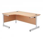 Initiative 1200mm Left Hand Cantilever Radial Workstation Beech