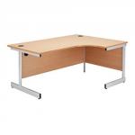 Initiative 1200mm Right Hand Cantilever Workstation Radial Oak