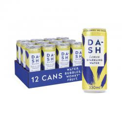 Dash Water Sparkling Water Lemon 330ml Can (Pack of 12) DBL003 DSH30005