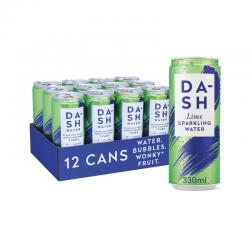 Dash Water Sparkling Water Lime 330ml Can (Pack of 12) DBL007 DSH30654