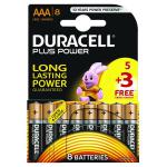 Duracell Plus Power 1.5V AAA Alkaline Battery (Pack of 8) Plus Power AAA 5 DU01881