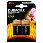 Duracell Plus Battery 9V (Pack of 2) 81275459 DU01928