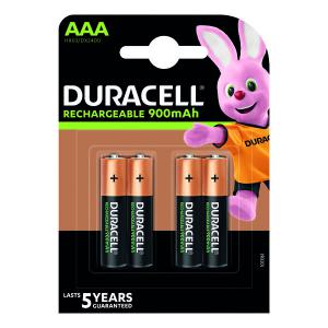 Duracell Stay Charged Rechargeable AAA NiMH 750mAh Batteries Pack of 4
