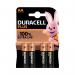 Duracell Plus AA Battery Alkaline 100% Extra Life (Pack of 4) 5009370 DU14085