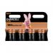 Duracell Plus AA Battery Alkaline 100% Extra Life (Pack of 8) 5009372 DU14089