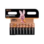 Duracell Plus AA Battery Alkaline 100% Extra Life (Pack of 16) 5009375 DU14102