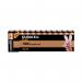 The photo shows a pack of 24 Duracell Plus AA batteries, with each battery featuring a red and copper color scheme. The batteries are labeled with the Duracell logo and have a 100% extra life guarantee.