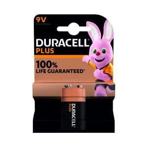 Duracell Plus 9V Battery Alkaline 100 Life 5011414 DU14219