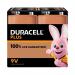 Duracell Plus 9V Battery Alkaline 100% Life (Pack of 4) 5009826 DU14230