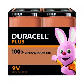 Duracell Plus 9V Battery Alkaline (Pack of 4) 5009826 DU14230