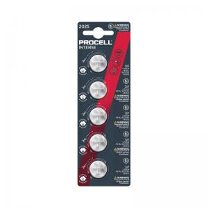 Duracell Procell Intense CR2025 Lithium Coin Battery Pack of 5
