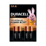 Duracell Plus AA Battery Alkaline 150% Extra Life Power Boost (Pack of 4) 5009370+ DU17602