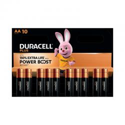 Duracell Plus AA Battery Alkaline 150% Extra Life Power Boost (Pack of 10) 5015842+ DU17620