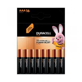 Duracell Plus AAA Battery Alkaline 100% Extra Life Power Boost (Pack of 16) 5010829+ DU17703