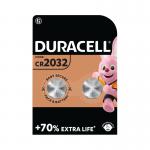 Duracell DL2032 3V Lithium Button Battery (Pack of 2) 75072668 DU20392